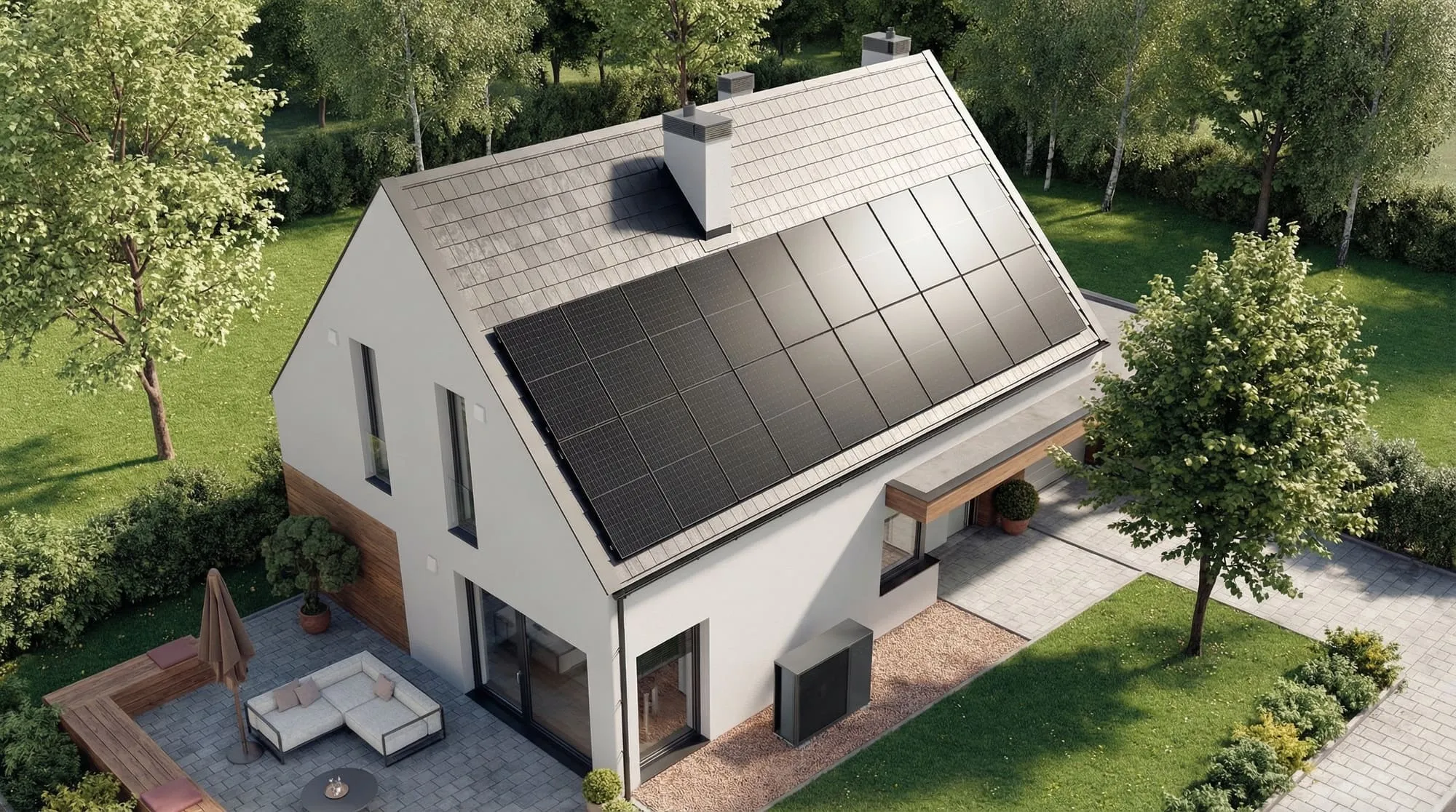 Photovoltaik Haus mit Solaranlage